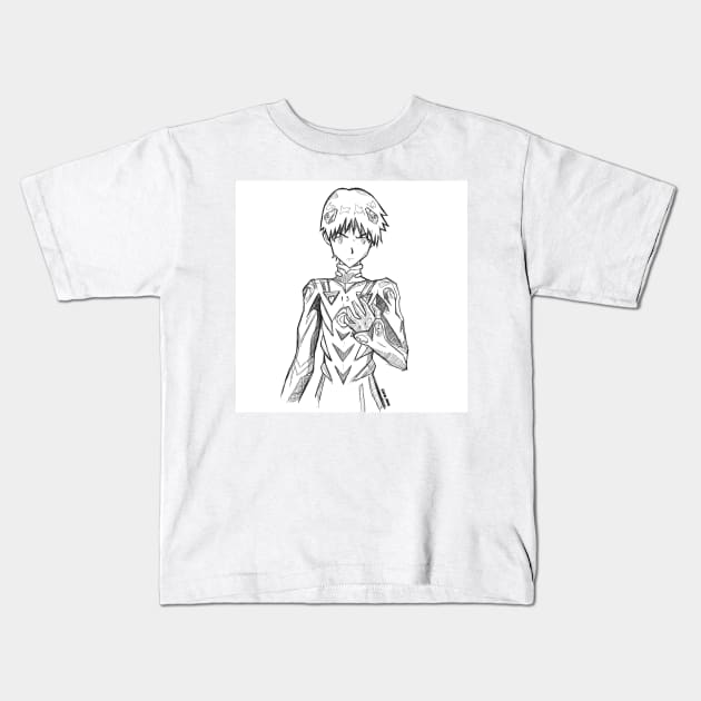 shinji ikari eva 001 Kids T-Shirt by jorge_lebeau